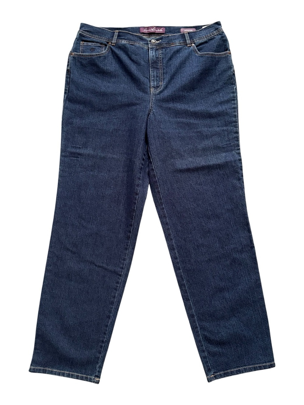 Gloria Vanderbilt Amanda Women's Dark Blue Straight-Leg Jeans